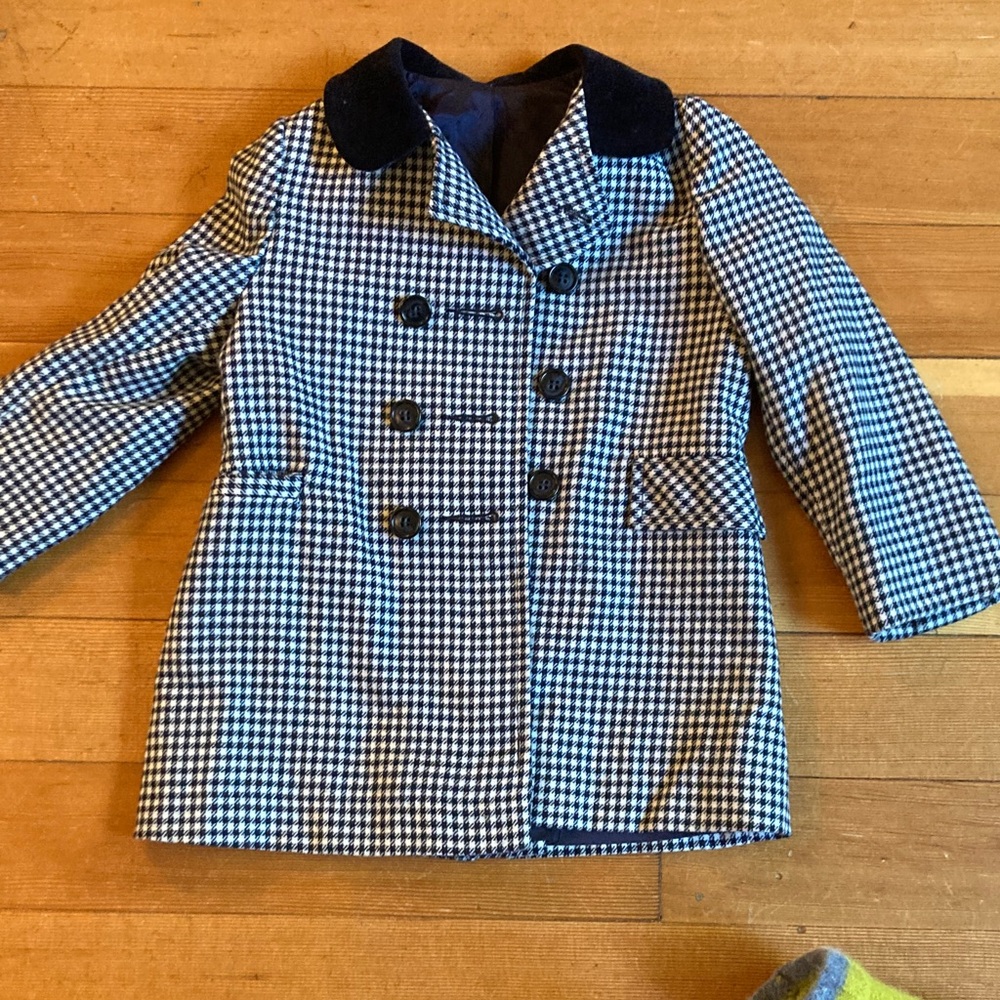 Vintage Houndstooth Peacoat